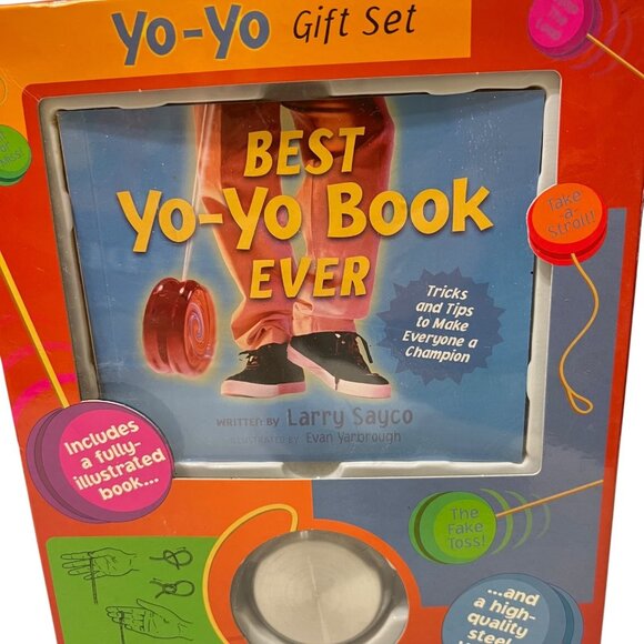 Best Yo-Yo Book Ever 1998 Stainless Steel Yo-Yo Gift Set Sayco & Yarbrough New - Picture 7 of 12